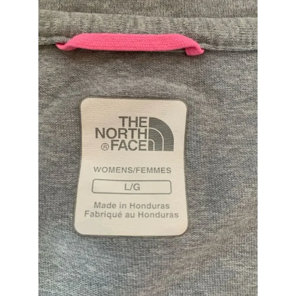 The North Face v neck cap sleeve t shirt size large women's gray - Picture 2 of 6